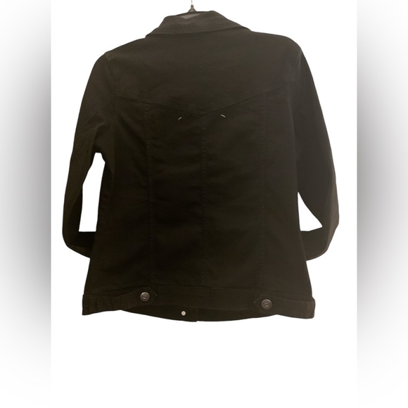 🛑SOLD Black Denim Jacket Women’s M. Wrangler Authentics Brand - Picture 2 of 6
